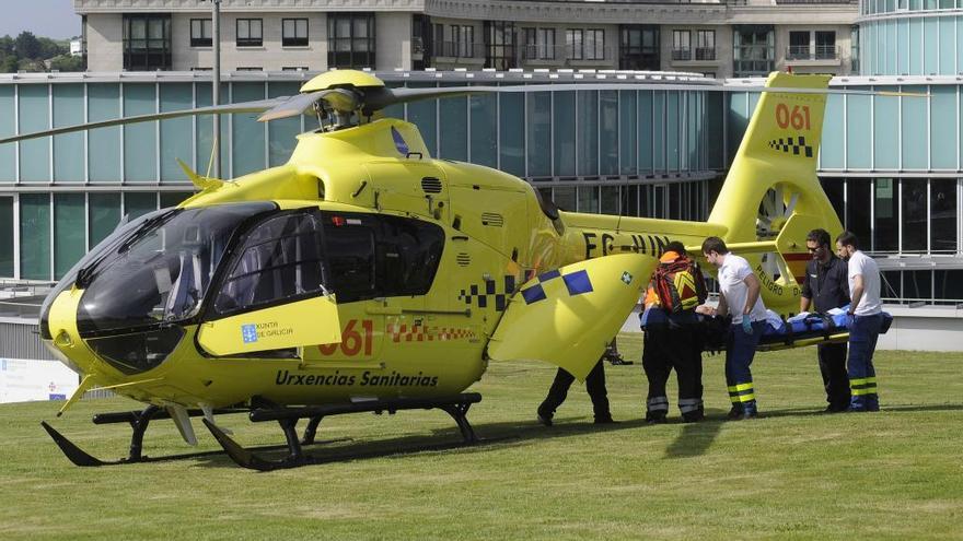 Dos traslados sanitarios en helicóptero en menos de tres horas