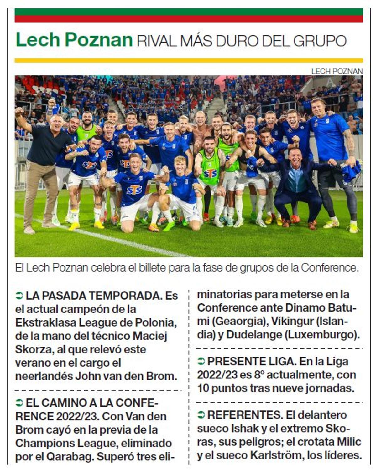 Lech Poznan, primer rival.