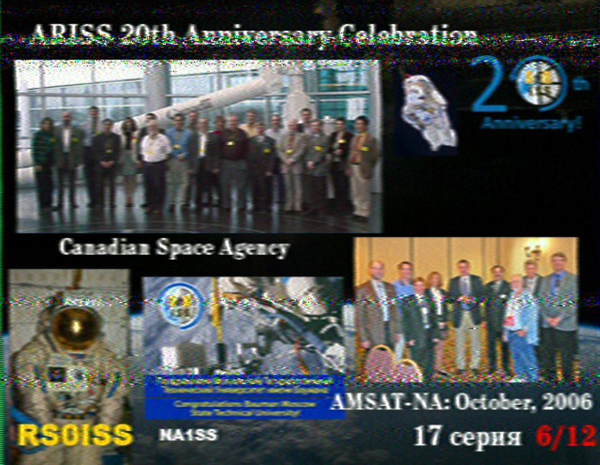 Imagen enviada por la ISS por radio que Atienza pudo descodificar.