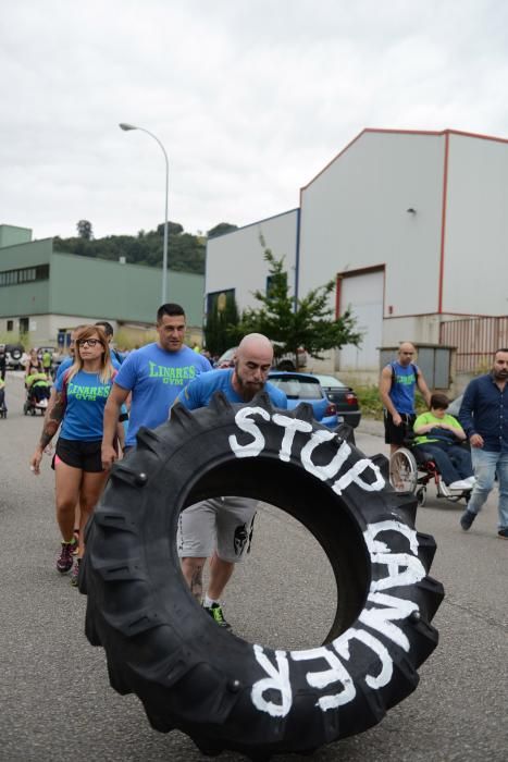 Reto solidario de los miembros del gimnasio Linares de Sotrondio