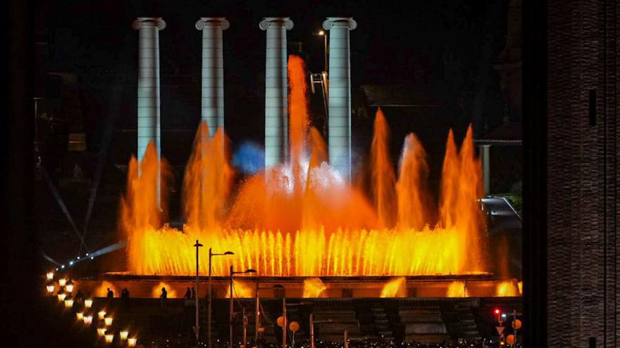 La Font Màgica de Montjuïc abans de començar el piromusical de la Mercè 2025 | MANU MITRU / EPC