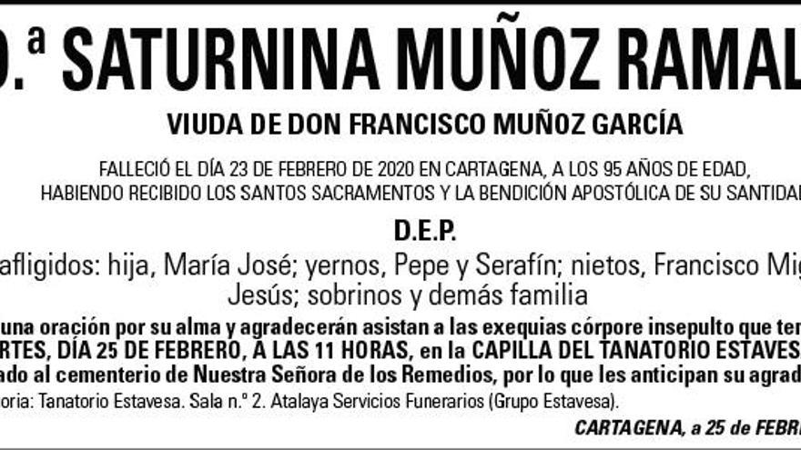 Dª Saturnina Muñoz Ramallo