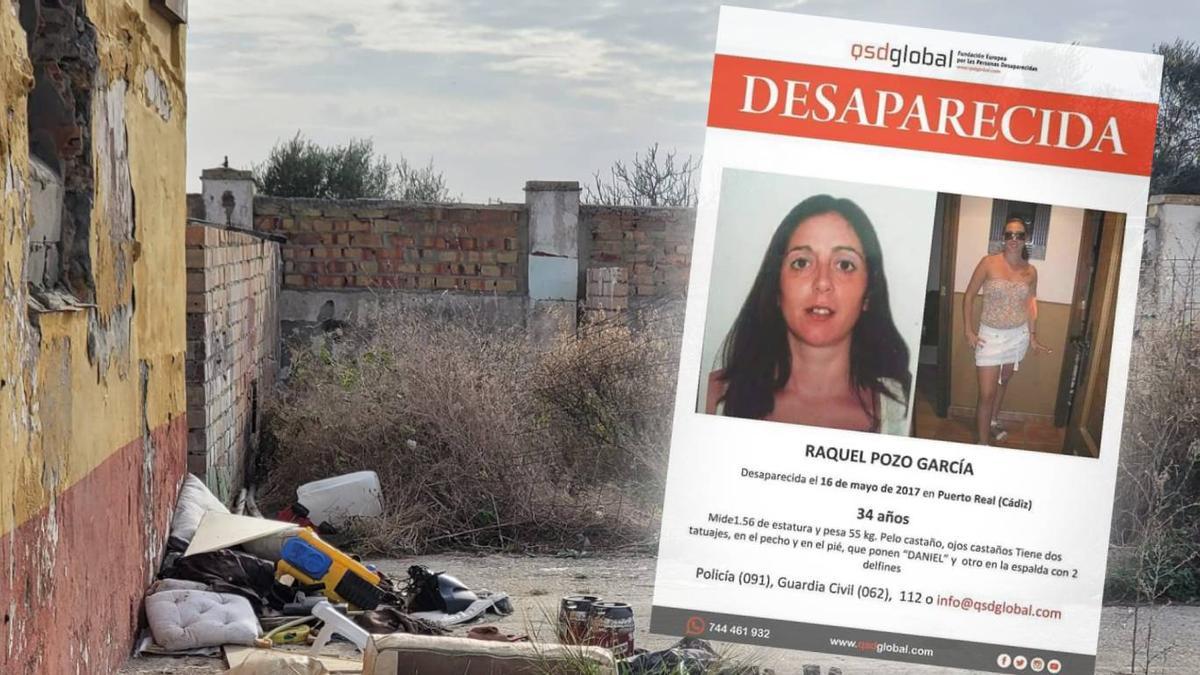 La casa abandonada que geolocalizó la última llamada de Raquel.