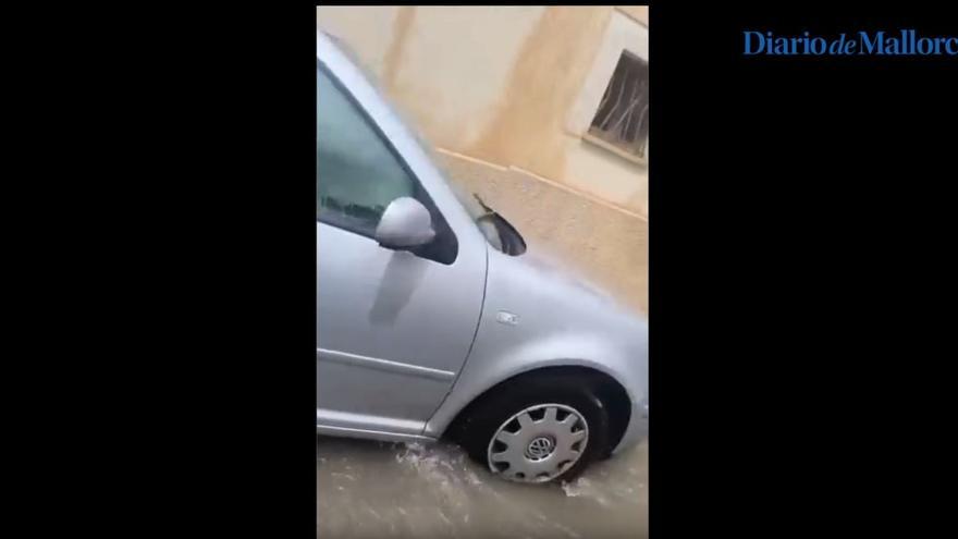 Las fuertes lluvias en Mallorca dejan inundaciones y granizo en sa Pobla