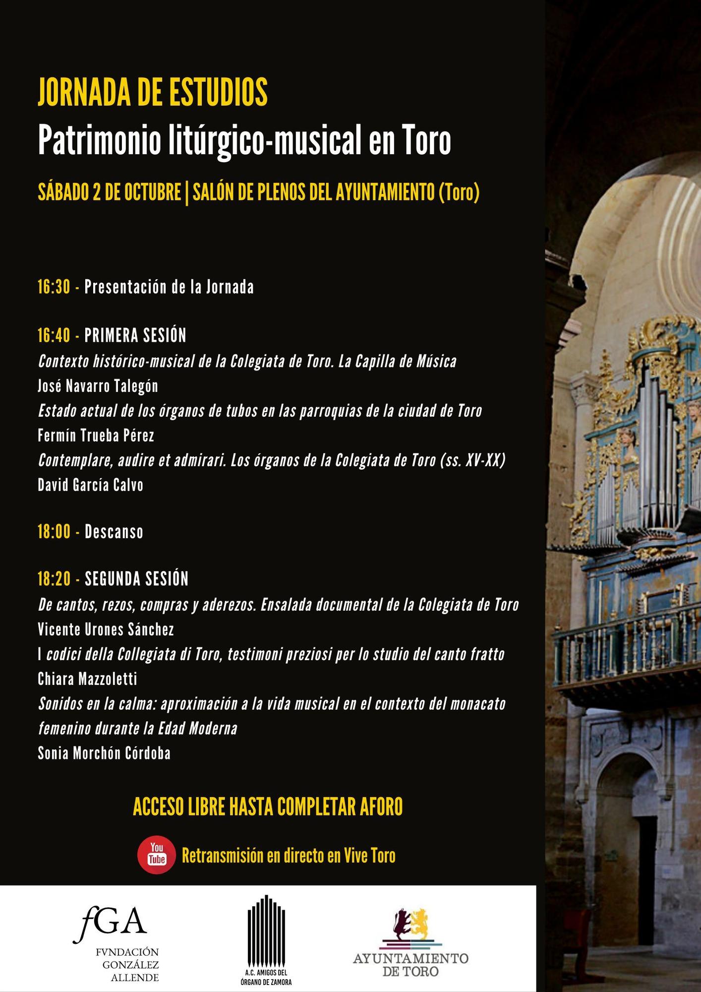 Jornada sobre el patrimonio litúrgico-musical en Toro.