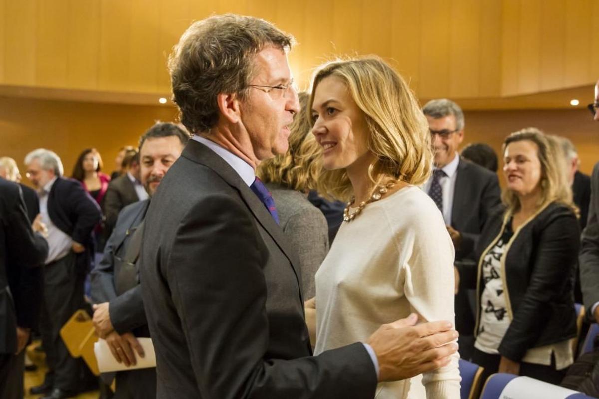 Marta Ortega y Núñez Feijóo, en un acto de la Fundación Amancio Ortega en 2015.