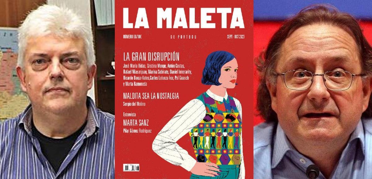 Xosé M. Núñez Seixas, portada de la revista ‘LaMaletadePortbou’ y Josep Ramoneda