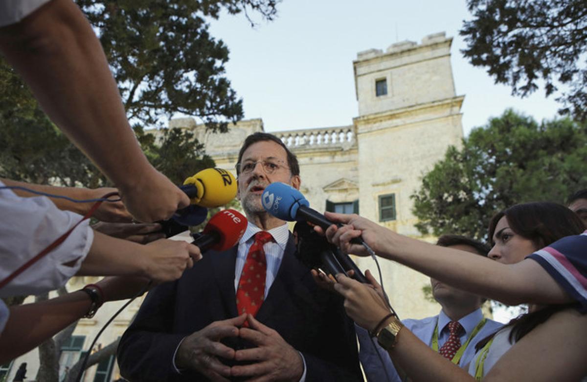 Mariano Rajoy, en la Valeta, Malta.