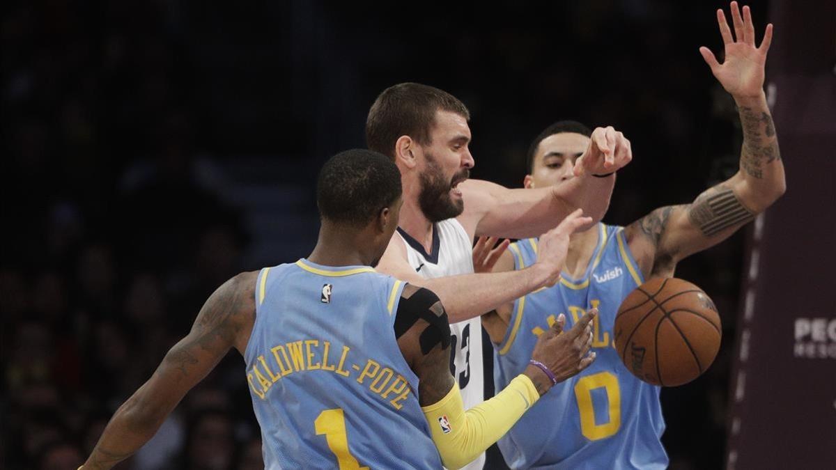 Marc Gasol, en una acción del partido.