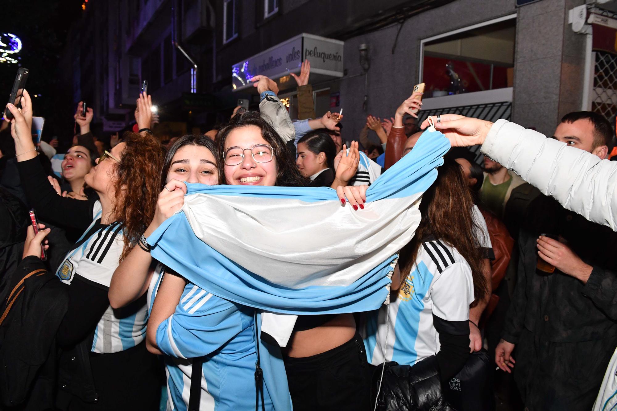 A Coruña celebra la victoria de Argentina en el Mundial