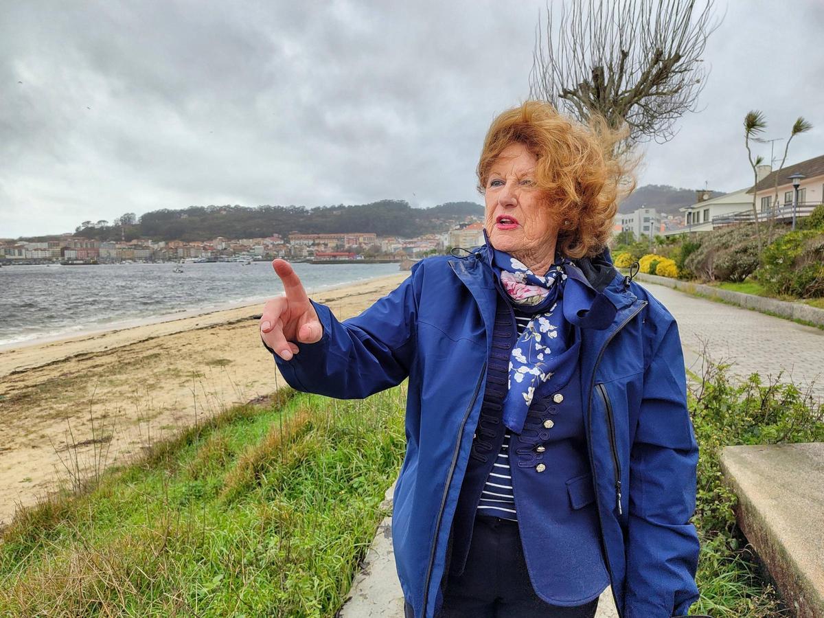 Lola Bon, ayer en Rodeira en Cangas.