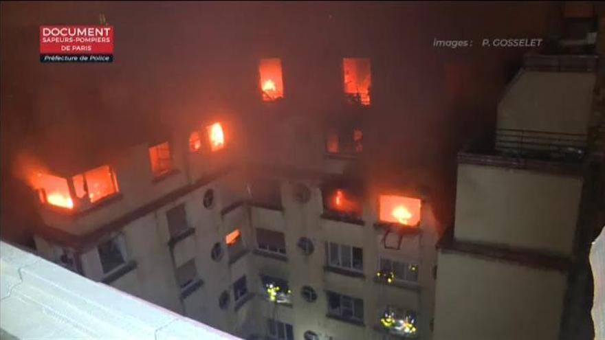 Al menos siete muertos en el incendio de un edificio de viviendas en París