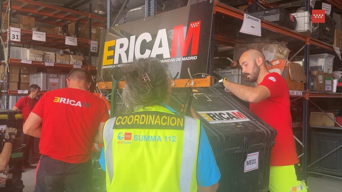El ERICAM de la Comunidad de Madrid se dirige a la Base Aérea de Torrejón de Ardoz para partir hacia Venezuela
