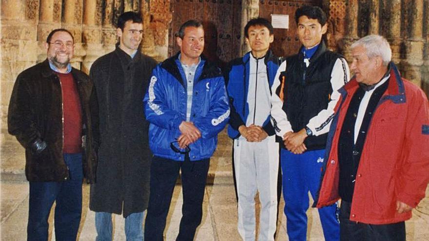 Pedro Rivas, García Bragado y Vicente Alonso, en la Colegiata de Toro.