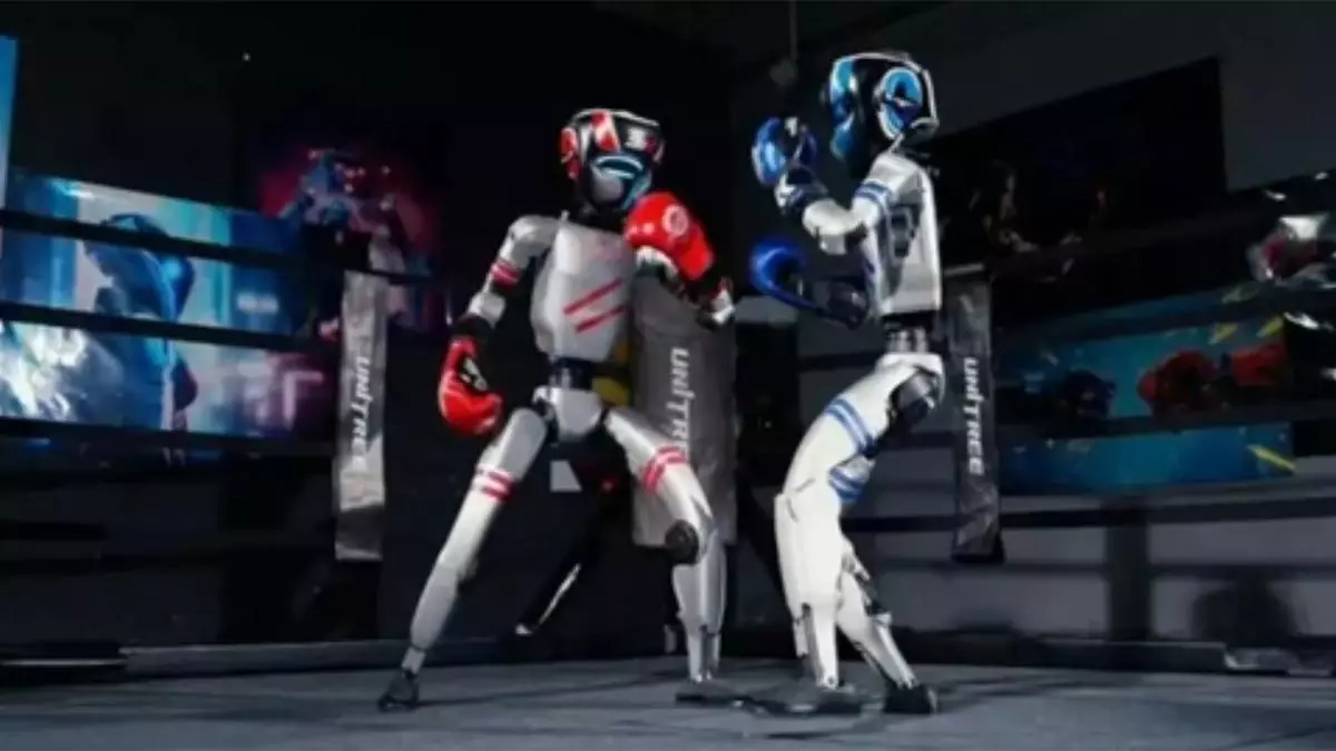Primer combate de kickboxing con robots humanoides