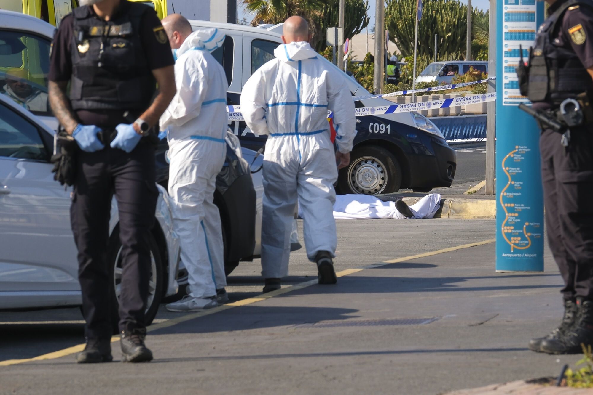 Muerto por disparo de la Policía Nacional en el aeropuerto de Gran Canaria