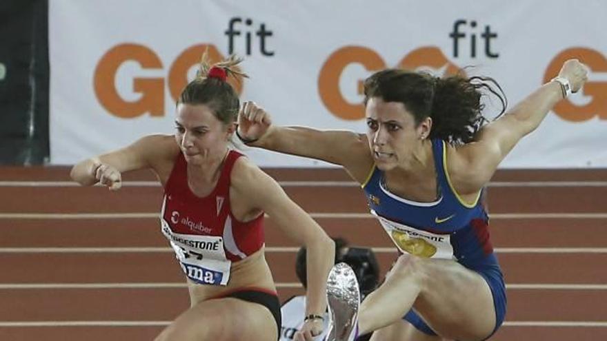 Caridad Jerez, durante la final.