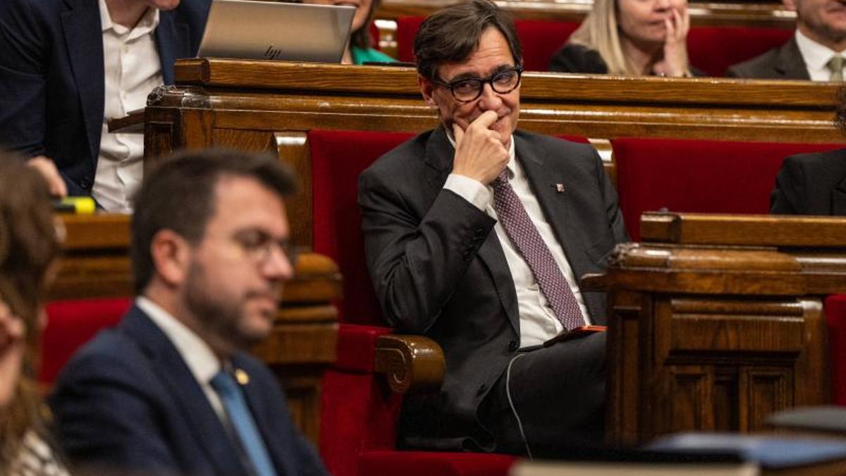 Salvador Illa en el pleno del Parlament de Catalunya para la votación de los presupuestos de la pasada legislatura