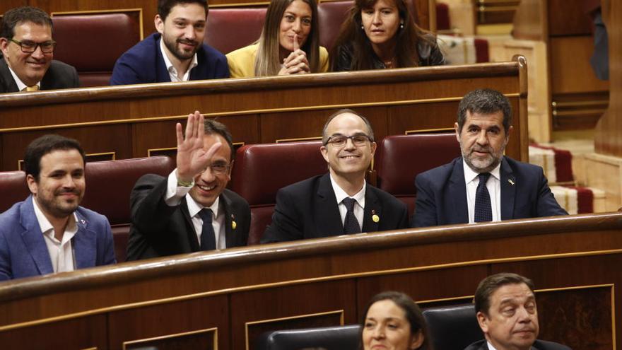 Josep Rull (PDeCAT), Jordi Turull (PDeCAT (PDeCAT) i Jordi Sànchez (ANC)