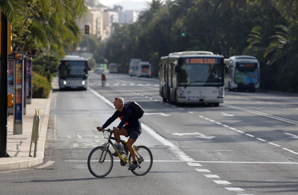 Las imágenes del Día sin Coches 2020 en Málaga