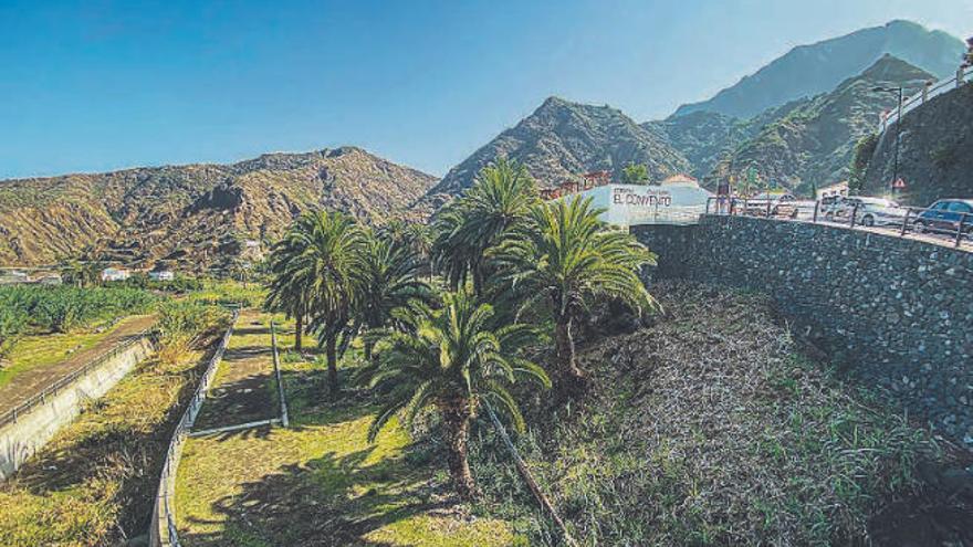 Imagen de los exteriores de la zona de El Convento, en Hermigua.