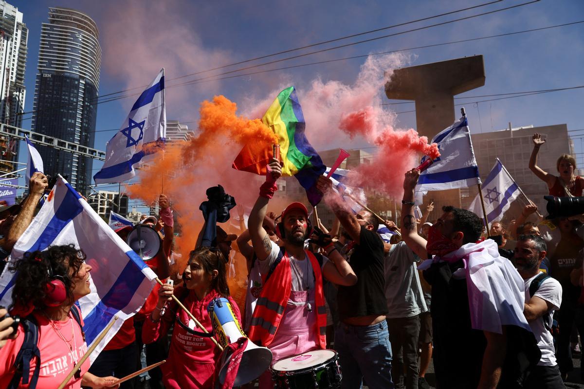 Protestas en Tel Aviv por la polémica reforma judicial del Gobierno de Netanyahu