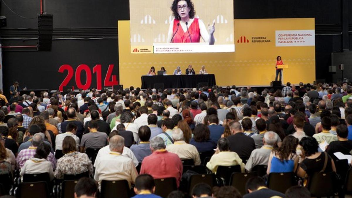 La secretaria general de ERC, Marta Rovira, en la Conferencia Nacional del partido en La Farga del Hospitalet