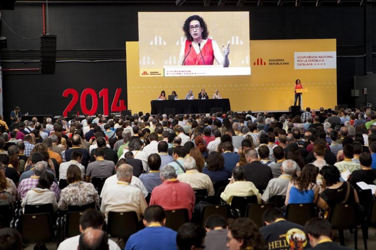 La secretària general d’ERC, Marta Rovira, a la Conferència Nacional del partit a La Farga de l’Hospitalet La secretària general d’ERC, Marta Rovira, a la Conferència Nacional del partit a La Farga de l’Hospitalet