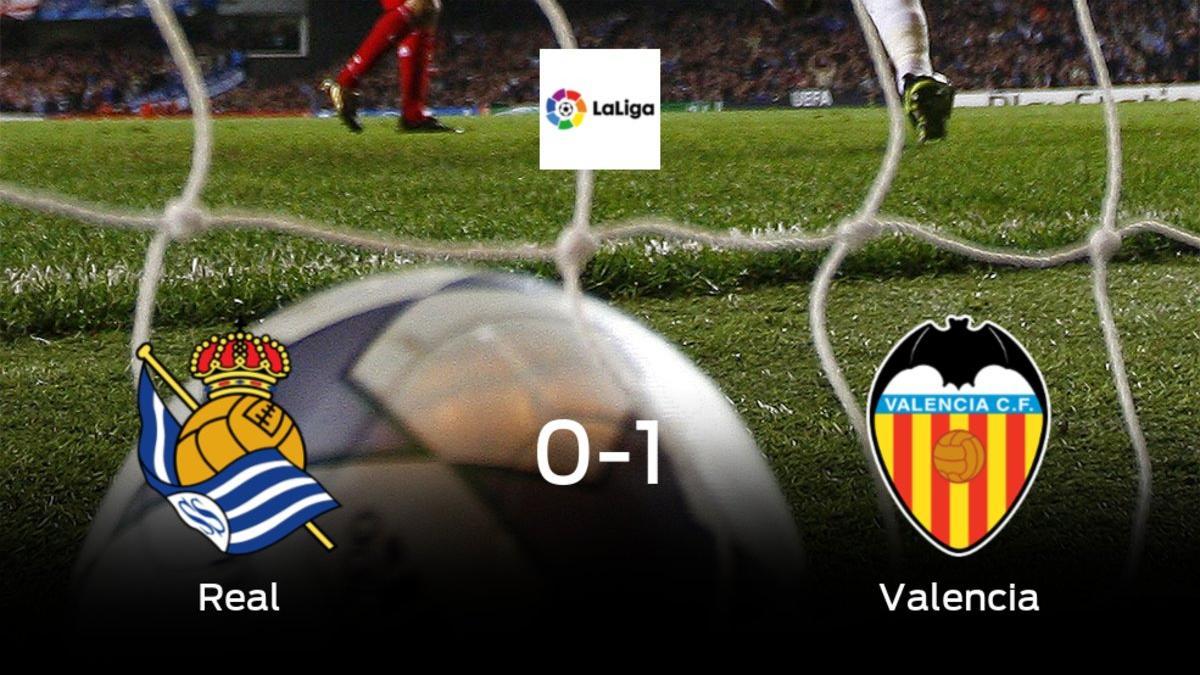 El Valencia se queda con los tres puntos tras ganar 0-1 a la Real Sociedad
