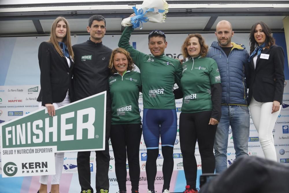 Segunda etapa de la Vuelta a Asturias entre Ribera de Arriba y el Alto del Acebo.