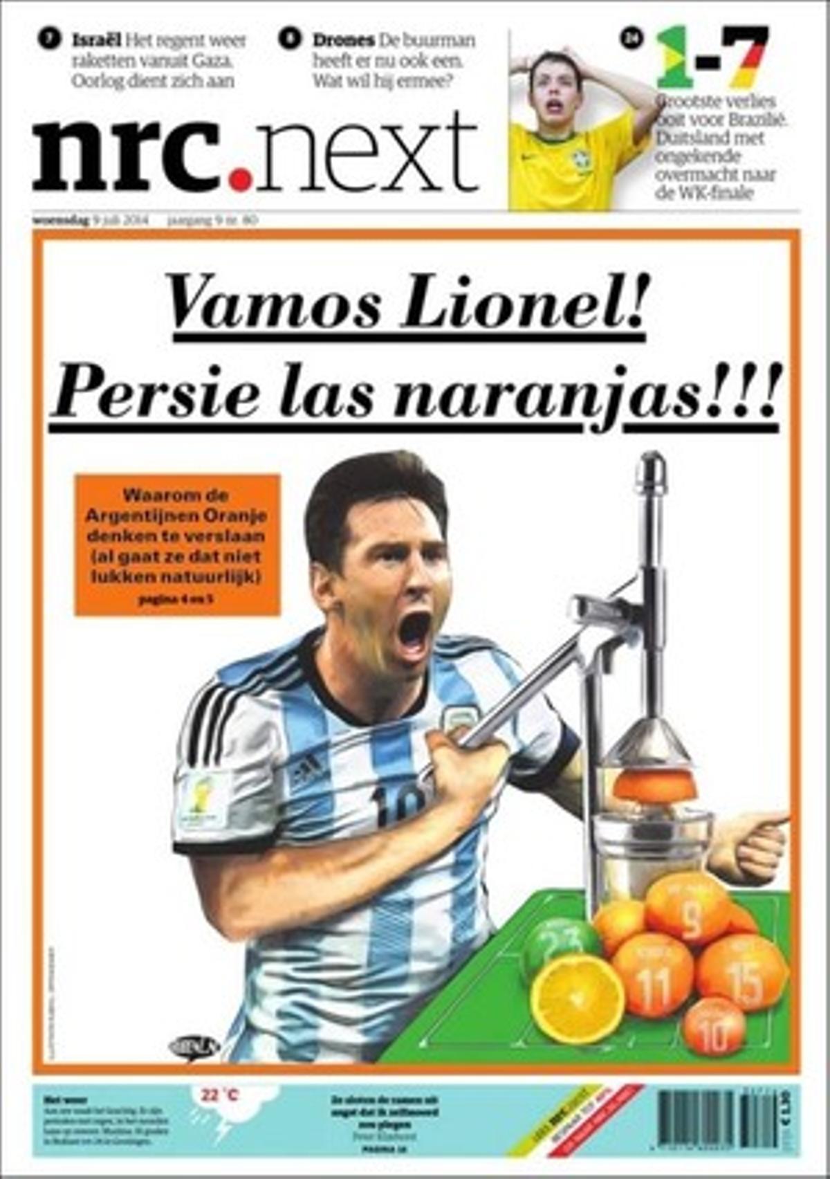 Messi ja esprem les taronges holandeses.