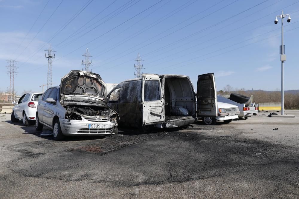 Incendi al dipòsit municipal de Salt