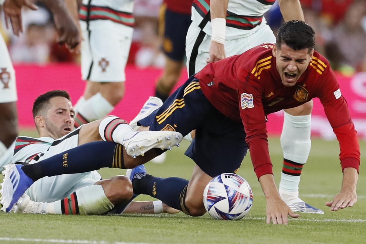 Morata volvió a ver portería con la selección española