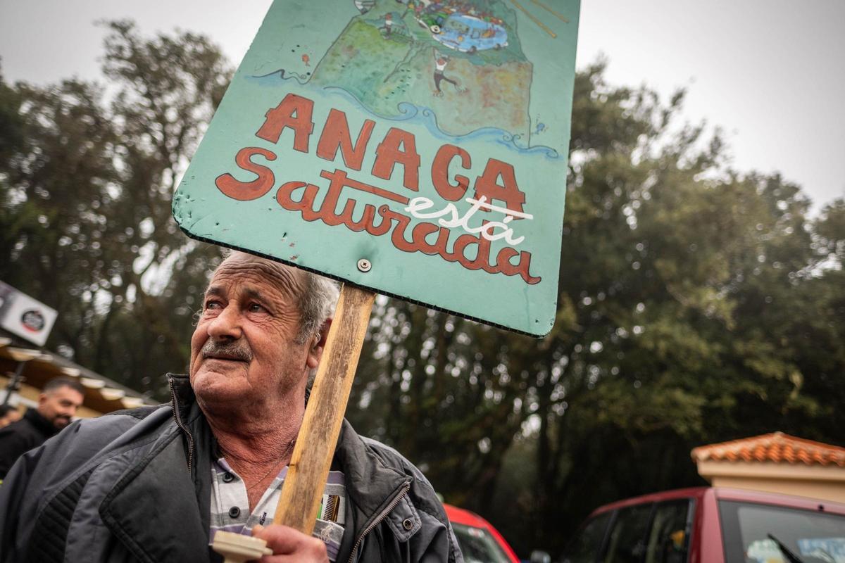 Manifestación en Anaga