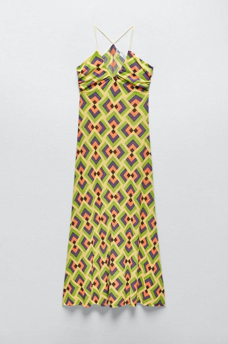 Vestido estampado de Zara