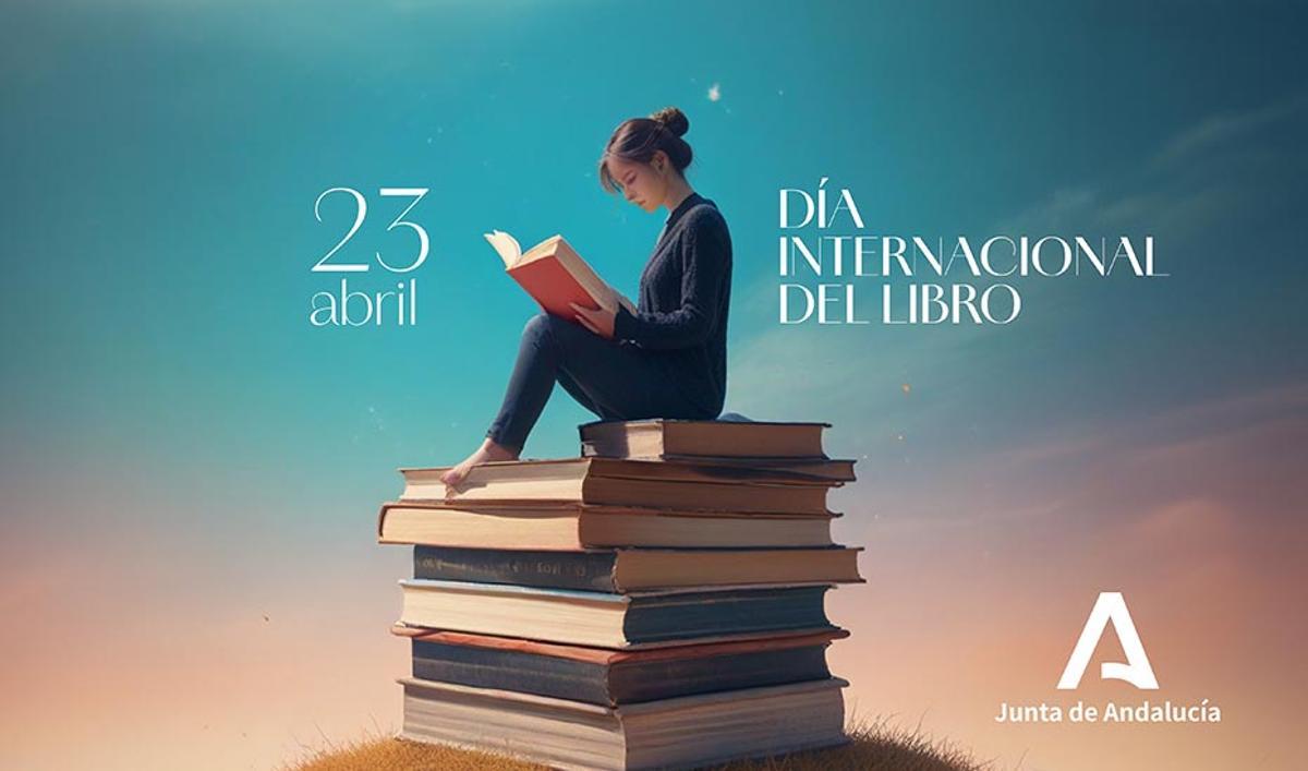 Cartel del Día Internacional del Libro 2024 de la Junta de Andalucía