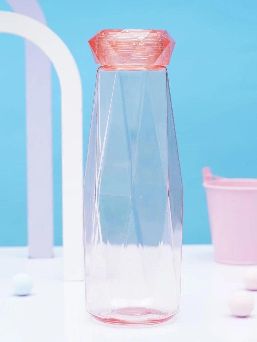 Botella de agua con tapón rosa de SheIn