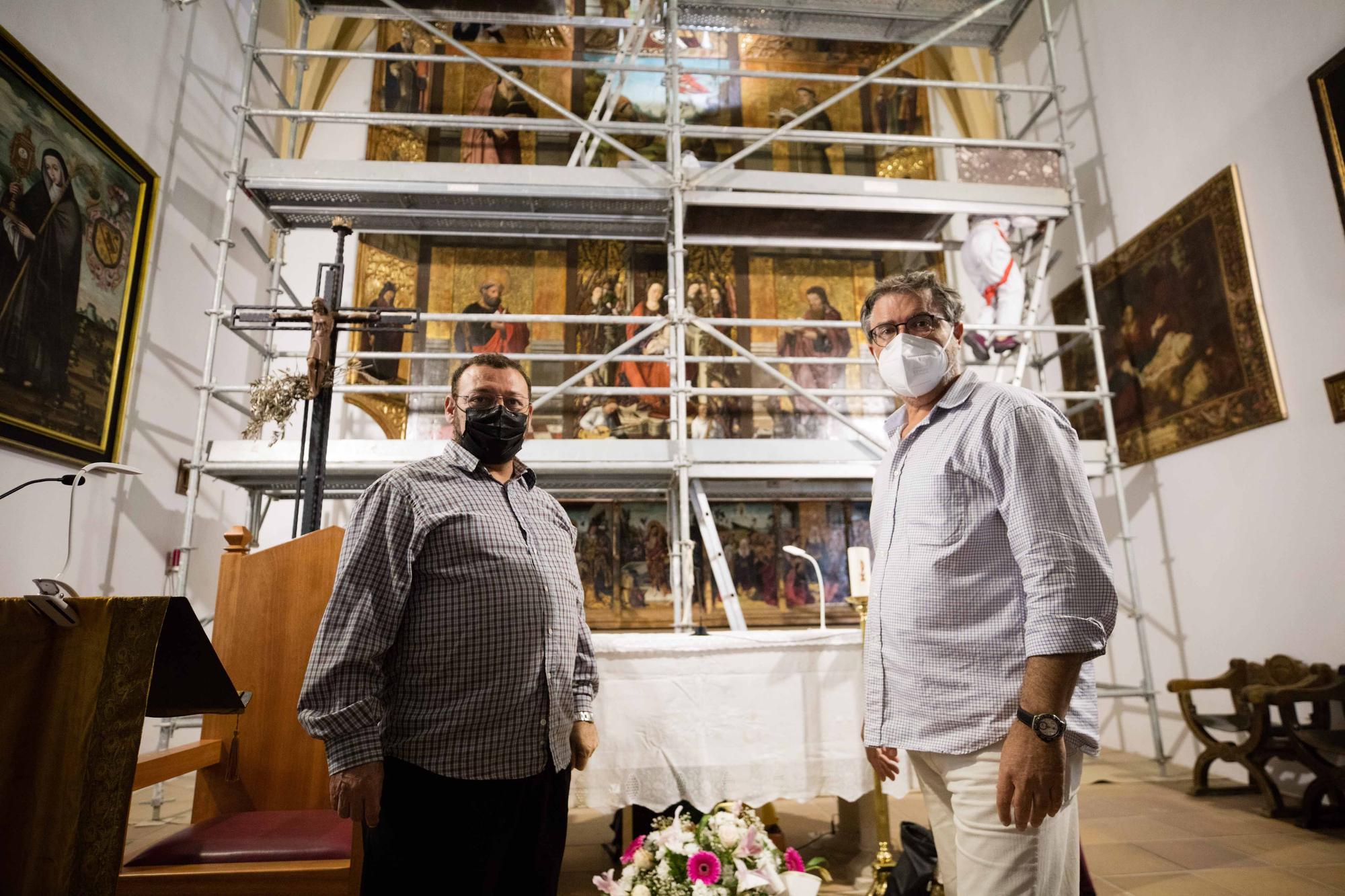 El retablo de la iglesia de Jesús, en Ibiza, pasa la ITV