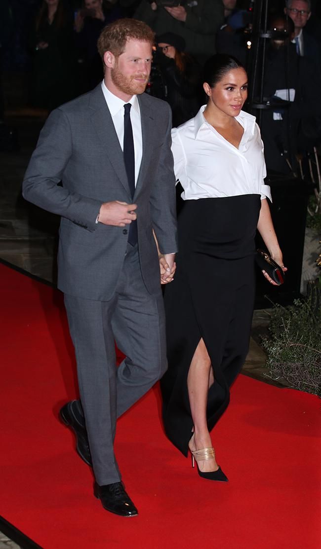 Los Duques de Sussex a su llegado a unos premios en Londres
