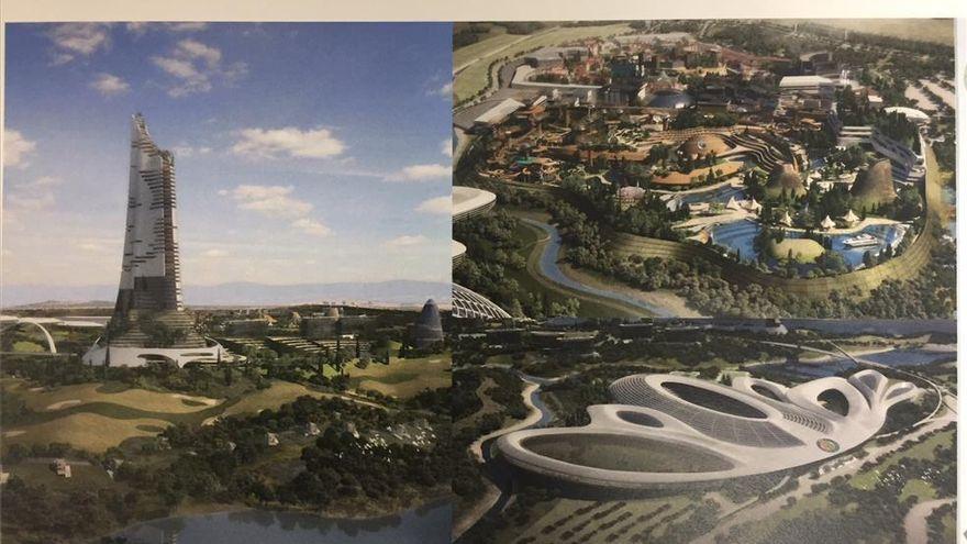 Recreación del futuro parque que quiere construir Elysium City en Castilblanco.