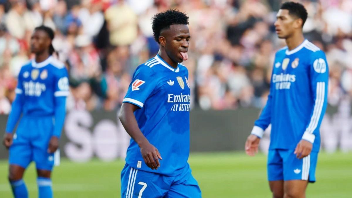 Vinicius con la lengua fuera en el empate a cero de Getafe