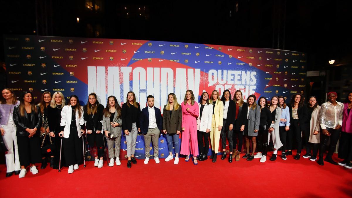 Las jugadoras del Barça en el estreno del documental 'Matchday'