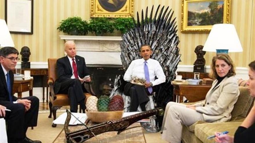 Obama en el trono de hierro.