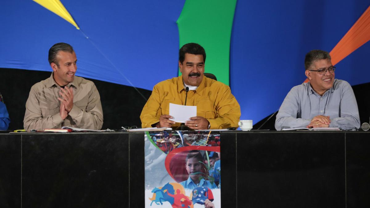 Nicolás Maduro, el jueves, en un acto en Caracas.