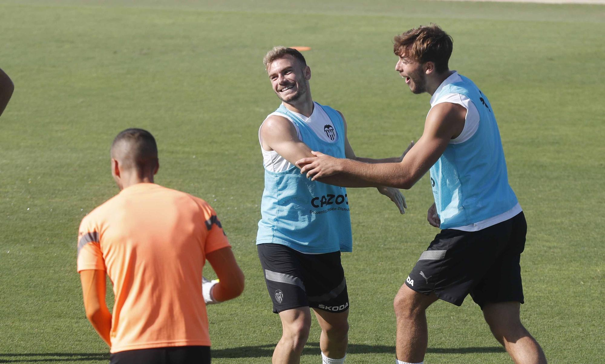 Entrenamiento previo a la segunda jornada de Laliga frente al Athletic de Bilbao