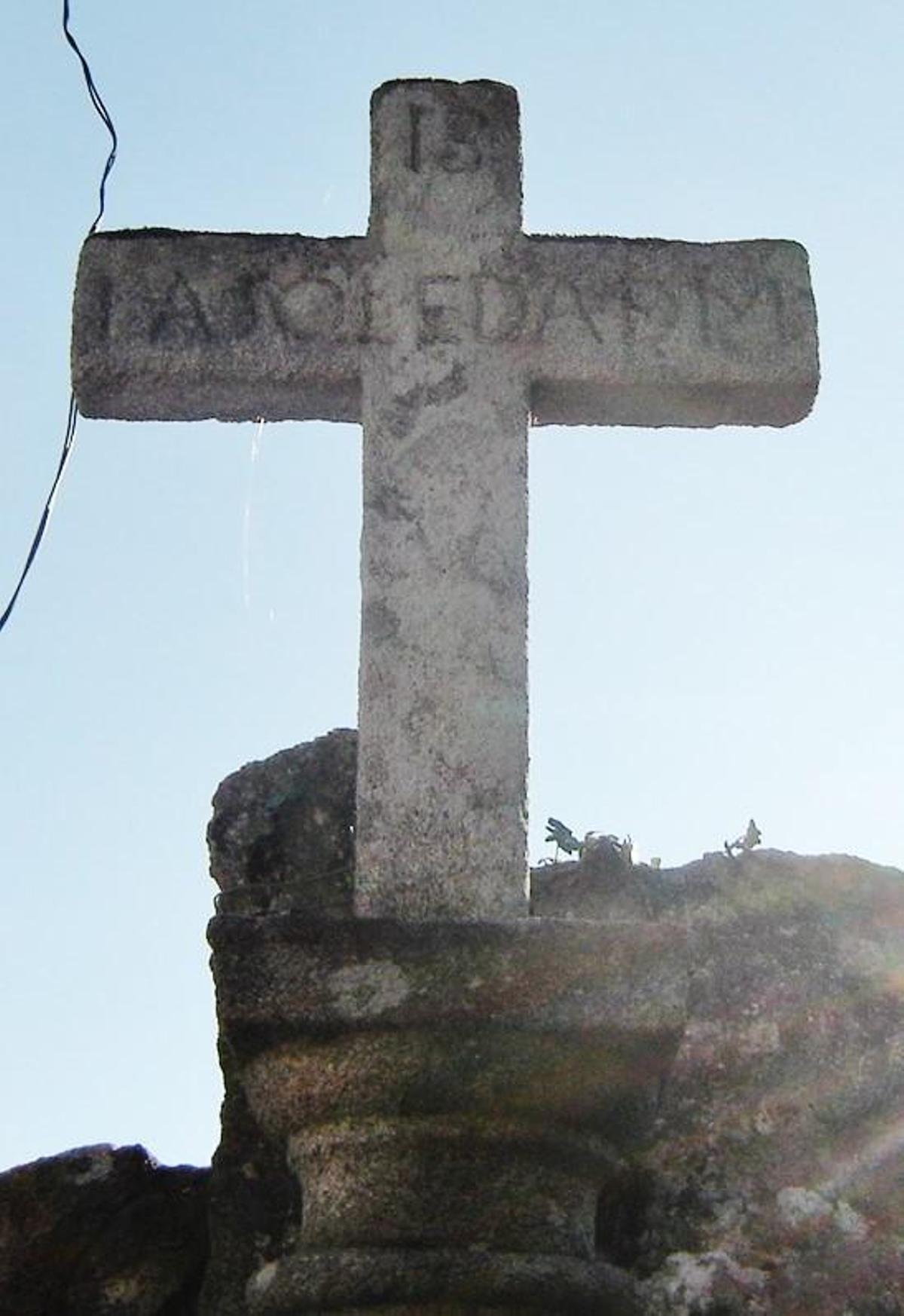 Inscrición do que foi o derradeiro cruceiro do século XVII.   | // M. UXÍO
