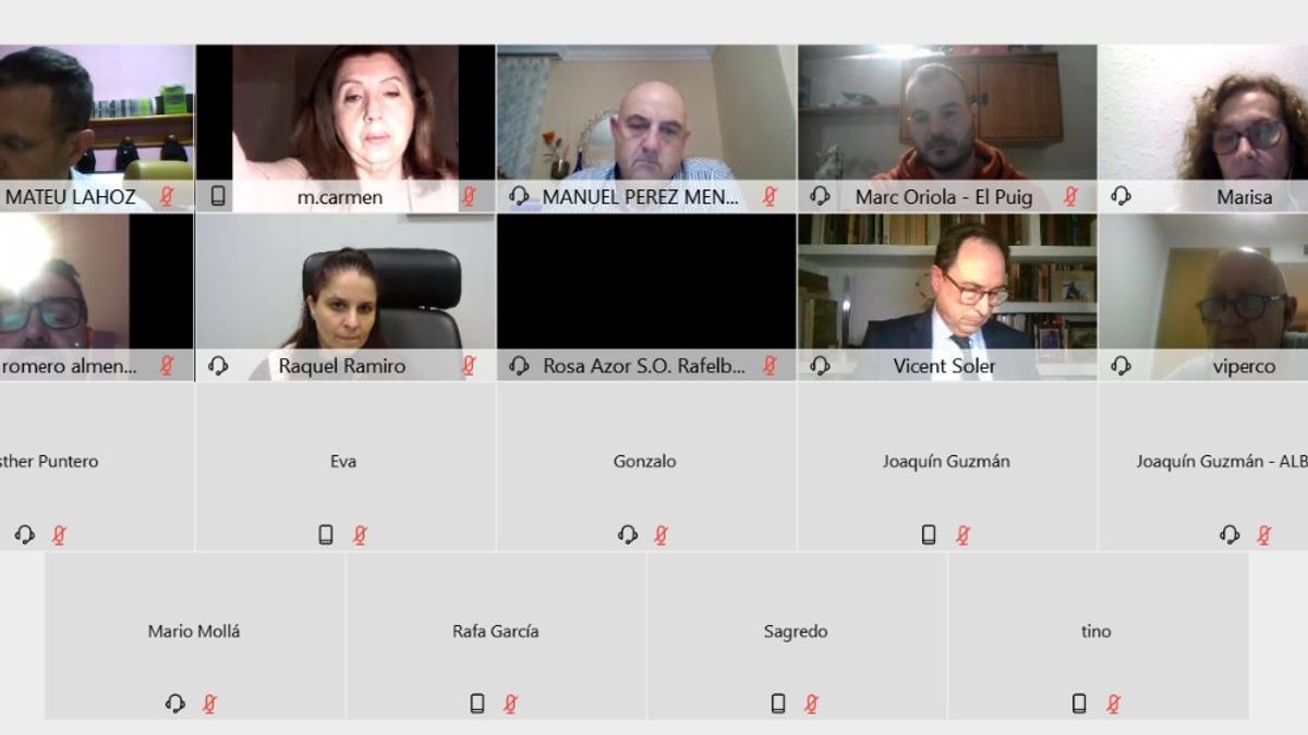 Reunión telemática con el conseller Soler