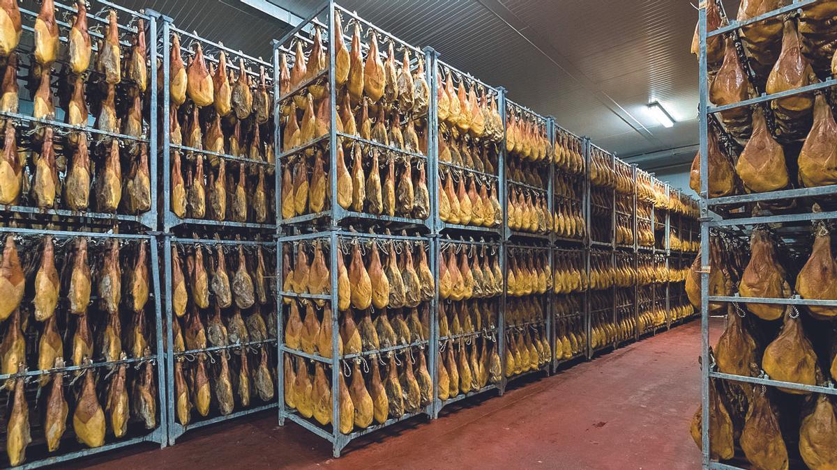 Proceso de curación de jamones y paletillas.