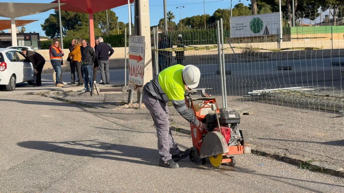 Obras de la llegada de agua potable al Llano de San José