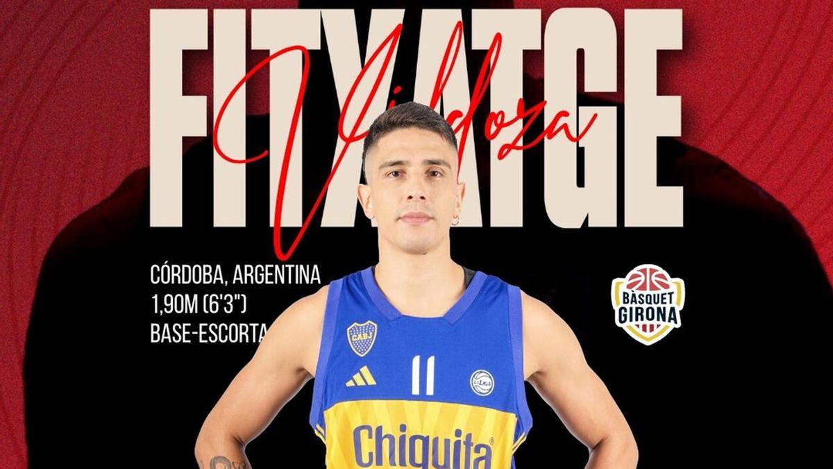 El Bàsquet Girona oficializó la llegada del base argentino José Antonio Vildoza
